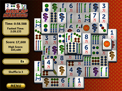 madcap mahjong play screen